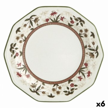 Десертная тарелка Queen´s By Churchill Assam Цветастый Ø 20,5 cm Керамика фаянс (6 штук)