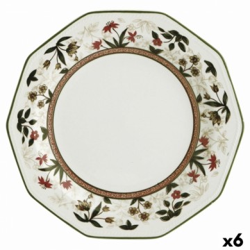 Плоская тарелка Queen´s By Churchill Assam Цветастый Керамика фаянс Ø 27 cm (6 штук)