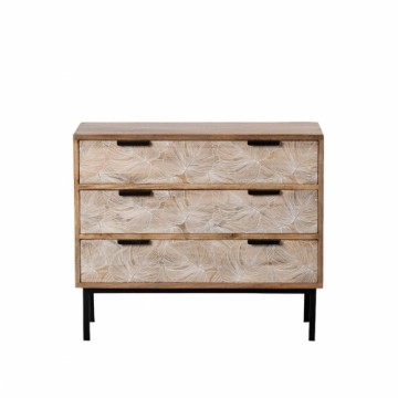 Bigbuy Home Kumode 100 x 40,5 x 85 cm Dabisks Metāls Koks Balts