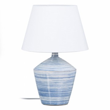 Bigbuy Home Galda lampa 30,5 x 30,5 x 44,5 cm Keramika Zils Balts