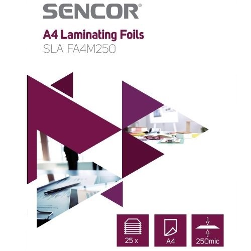 Sencor SLA FA4M250 Laminēšanas plēve A4 250mic 25lpp image 1