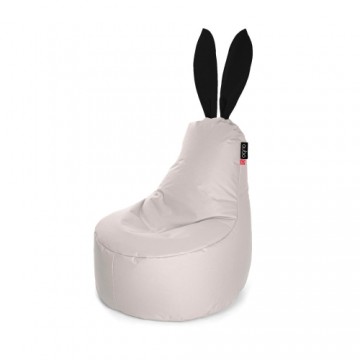 Qubo™ Mommy Rabbit Black Ears Silver POP FIT пуф (кресло-мешок)