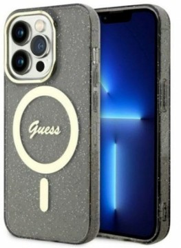 Guess  
       Apple  
       iPhone 14 Pro 6.1 hardcase Glitter Gold MagSafe 
     Black