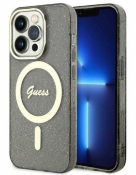 Guess  
       Apple  
       iPhone 14 Pro Max 6.7 hardcase Glitter Gold MagSafe 
     Black