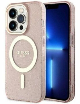 Guess  
       Apple  
       iPhone 14 Pro Max 6.7 hardcase Glitter Gold MagSafe 
     Pink