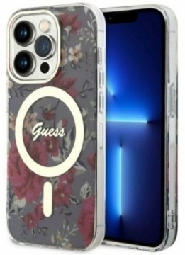 Guess  
       Apple  
       iPhone 14 Pro 6.1 hardcase Flower MagSafe 
     Silver