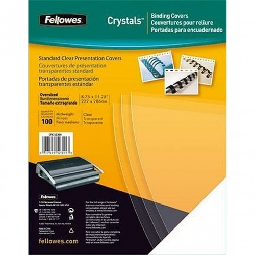 Iesiešanas vāki Fellowes Crystals Caurspīdīgs PVC A4 (100 gb.) image 1