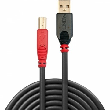 Lindy USB 2.0 active cable, USB-A male > USB-B male (black, 10 meters)