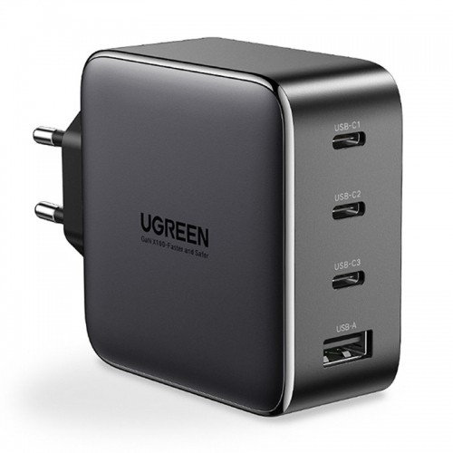 [RETURNED ITEM] Ugreen GaN fast charger 3x USB Type C | USB Power Delivery 3.0 QuickCharge 4+ FCP SCP AFC 100W EU black (CD226 40747) image 1