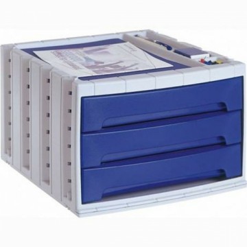 Модульный шкаф для документов Archivo 2000 34 x 30,5 x 21,5 cm Серый Синий полистирол