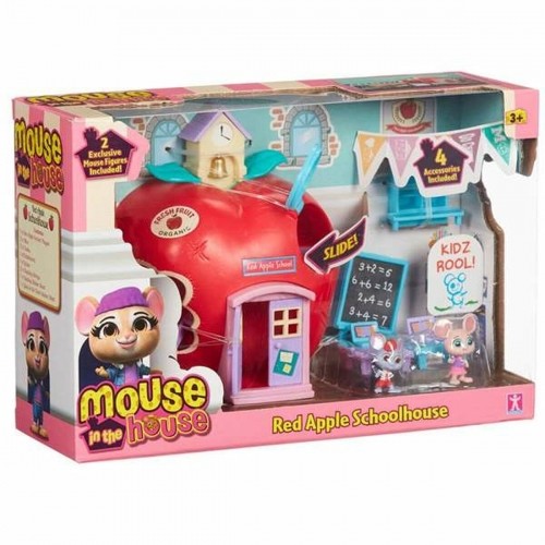 Playset Bandai Mouse In The House Red Apple Schoolhouse 24 x 16,5 x 8 cm image 1