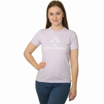 Sieviešu Krekls ar Īsām Piedurknēm Converse Seasonal Star Chevron Lavanda