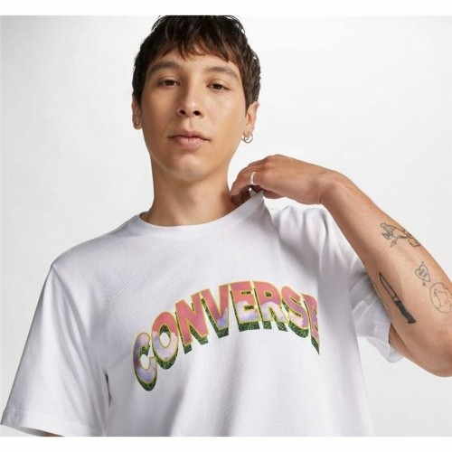 Vīriešu Krekls ar Īsām Piedurknēm Converse Mirror Balts image 3