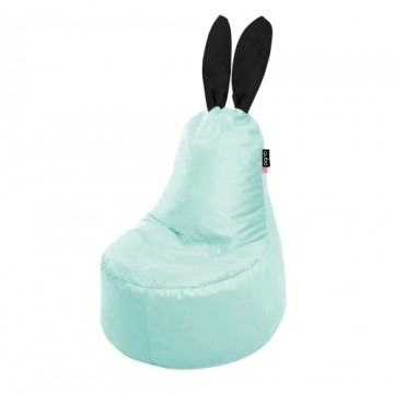 Qubo™ Mommy Rabbit Black Ears Seafoam VELVET FIT пуф (кресло-мешок)