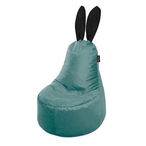 Qubo™ Mommy Rabbit Black Ears Sea VELVET FIT sēžammaiss (pufs) image 1