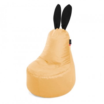 Qubo™ Mommy Rabbit Black Ears Apricot VELVET FIT sēžammaiss (pufs)