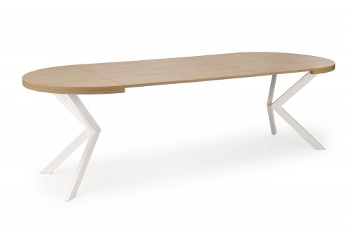 Halmar PERONI extension table, gold oak / white image 5