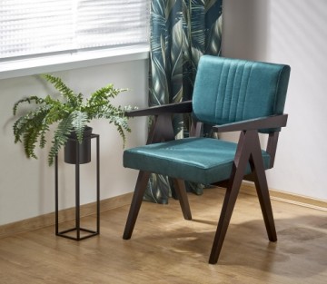 Halmar MEMORY chair, ebony / dark green Monolith 37