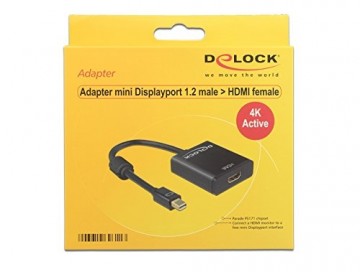 DeLOCK Adapter HDMI - Mini Displayport - 4K - 20cm - black