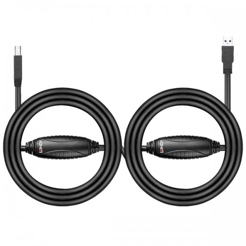 Lindy USB 3.2 Gen 1 active cable, USB-A male USB-B male (black, 10 meters) image 1