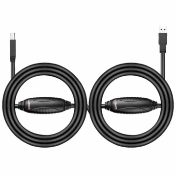 Lindy USB 3.2 Gen 1 active cable, USB-A male USB-B male (black, 10 meters)