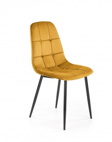 Halmar K417 chair, mustard velvet image 1