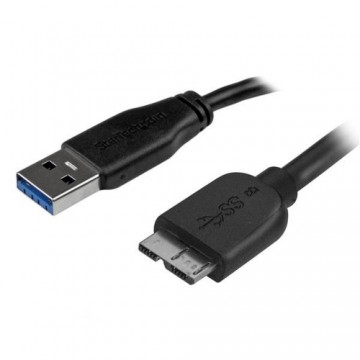 Универсальный кабель USB-MicroUSB Startech USB3AUB2MS Чёрный