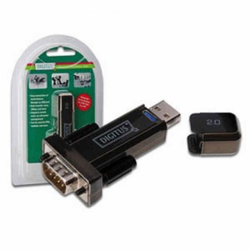 USB uz Sērijas porta Kabelis Digitus DA-70156 Melns