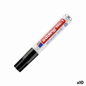 Постоянный маркер Edding Nº 1 1-5 mm Чёрный (10 штук)
