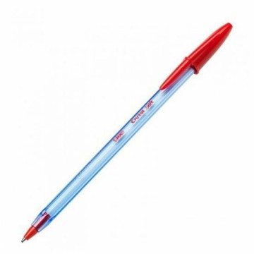 Pildspalva Bic Cristal Soft 1-2 mm Sarkans Caurspīdīgs (50 gb.)