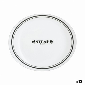 Плоская тарелка Luminarc Friends Time Bistro Gaļa Balts/Melns Stikls Ø 30 cm (12 gb.)