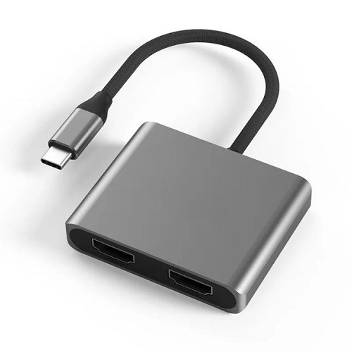 Extradigital Adapter USB Type-C - 2x HDMI 4K image 1