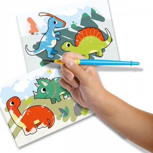 Krāsojamie attēli SES Creative Colouring with Water Dinozauri image 3