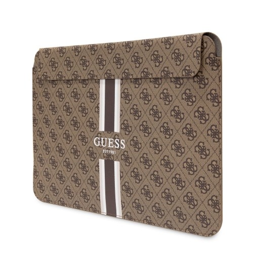 Guess PU 4G Printed Stripes Computer Sleeve 16" Brown image 1