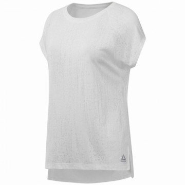Sieviešu Īsroku T-krekls Reebok Burnout Balts