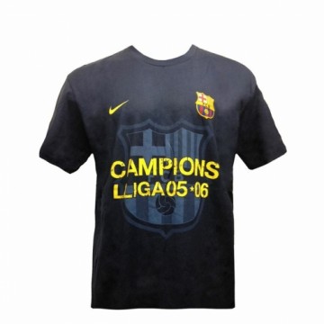Vīriešu Īsroku Futbola Krekls F.C. Barcelona Campions Lliga 05-06 Tumši zils