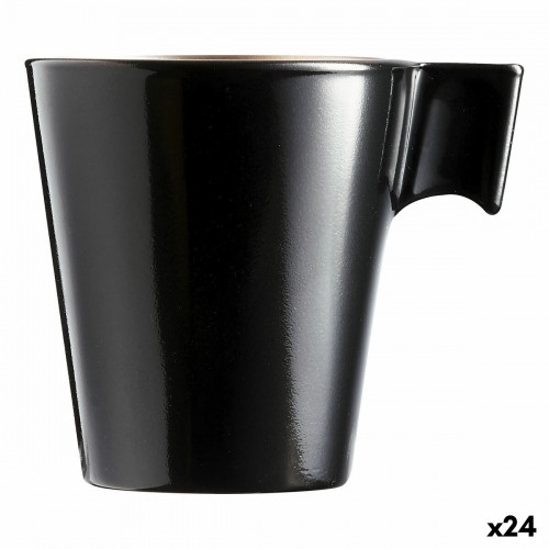 Кружка Mug Luminarc Flashy Чёрный 80 ml Двухцветный Cтекло (24 штук) image 1