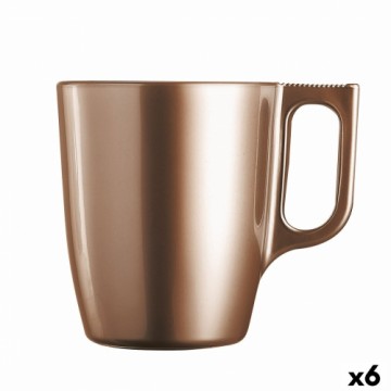 Кружка Mug Luminarc Flashy Светло-коричневый 250 ml Cтекло (6 штук)
