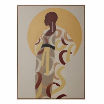 Bigbuy Home Canvas Dāma 100 x 4 x 140 cm Āfrikas sieviete