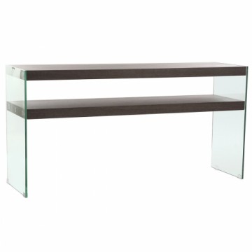 Mazs galdiņš DKD Home Decor Stikls Brūns Caurspīdīgs Riekstkoks 160 x 45 x 80 cm Koks MDF
