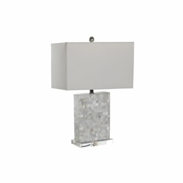 Galda lampa DKD Home Decor 40 x 23 x 62 cm Pelēks Balts 220 V Akrīls 60 W
