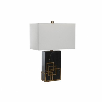 Настольная лампа DKD Home Decor 40 x 23 x 58 cm Чёрный Позолоченный Металл Белый 220 V 60 W