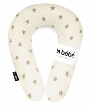 La Bebe™ Snug Nursing Maternity Pillow  Art.111352 White&Beige Stars Подковка для сна, кормления малыша 20x70cm купить по выгодной цене в BabyStore.lv