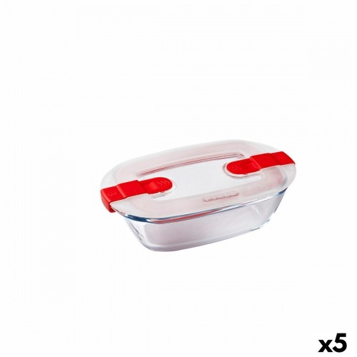 Герметичная коробочка для завтрака Pyrex Cook & Heat Прямоугольный 400 ml 17 x 10 x 5 cm Прозрачный Cтекло (5 штук) image 1