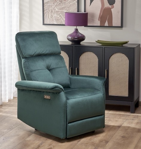Halmar SEMIR leisure chair, dark green image 1