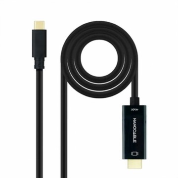 USB C uz HDMI Kabelis NANOCABLE 10.15.5132 Melns 1,8 m 4K Ultra HD