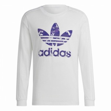 Vīriešu Krekls ar Garām Piedurknēm Adidas Originals Camo STR Balts