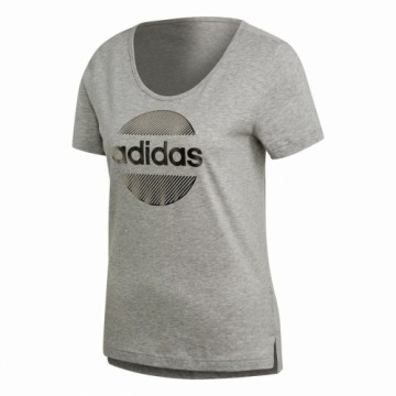 Футболка с коротким рукавом женская Adidas Linear Светло-серый