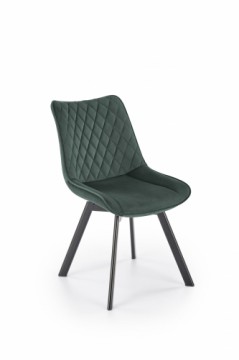 Halmar K520 chair, black / dark green