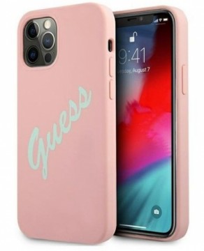 Guess  
       Apple  
       iPhone 12 Pro Max 6.7 hardcase Silicone Vintage 
     Pink